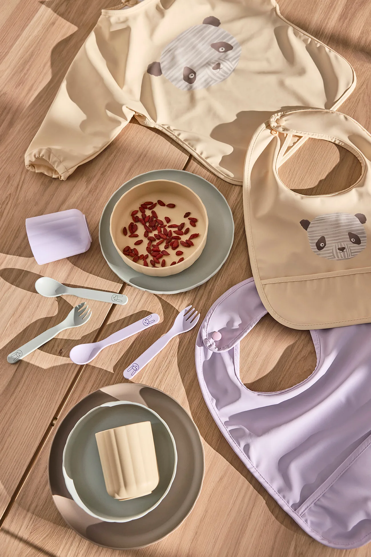 Pullo serving set 3 parts, Pale mint-vanilla-lavender OYOY