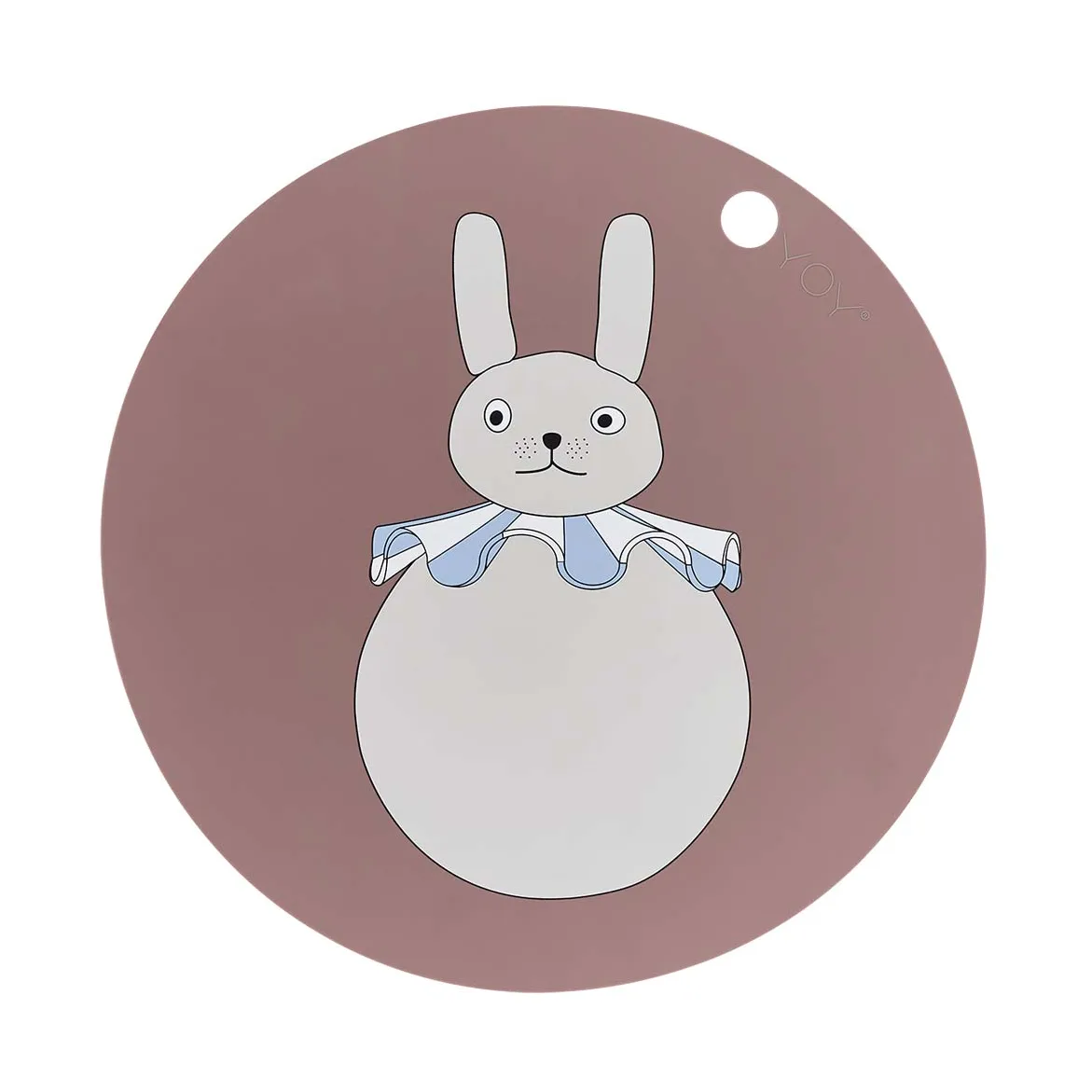 Rabbit Pompom placemat Ø39 cm, Clay OYOY