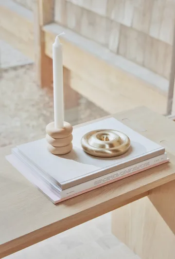 Savi candle sticks 3 cm - brass - OYOY