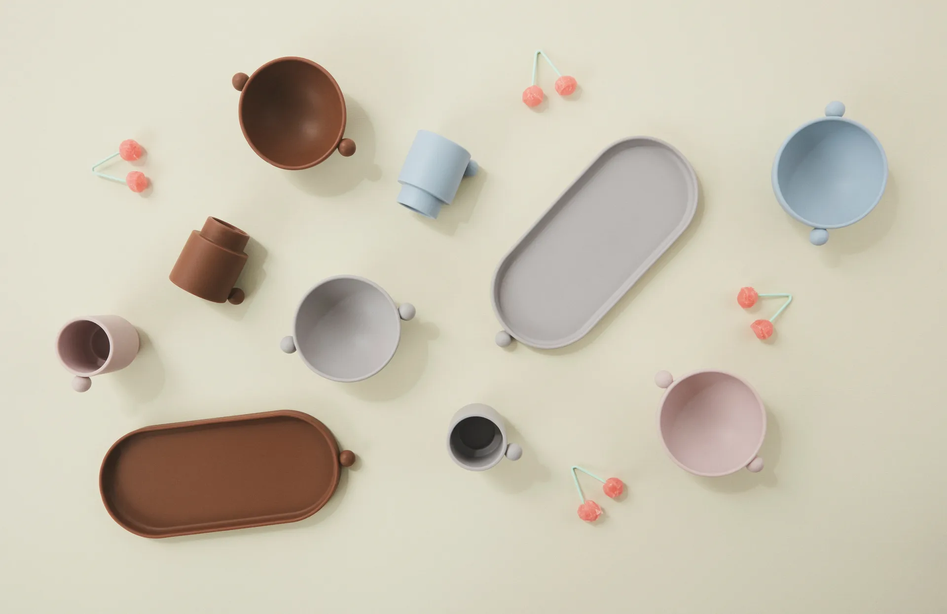 Tiny Inka tray 12x27.5 cm, Clay OYOY