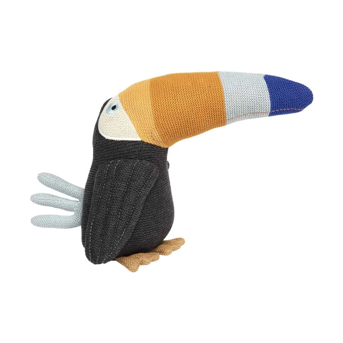 Toby Toucan plush toy, Anthracite-blue OYOY