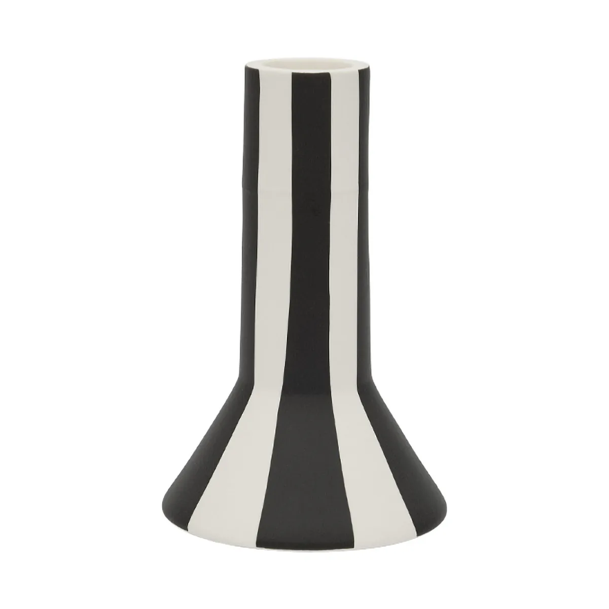 Toppu candle holder tall 11 cm, White-black OYOY