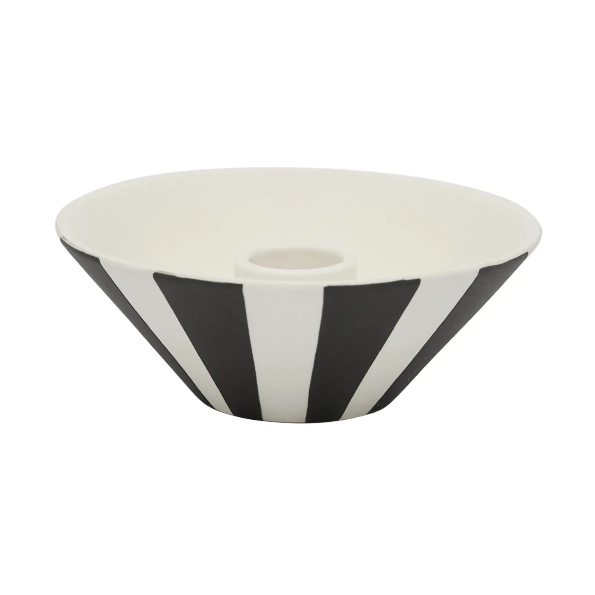 Toppu candlestick low 4 cm, White-black OYOY