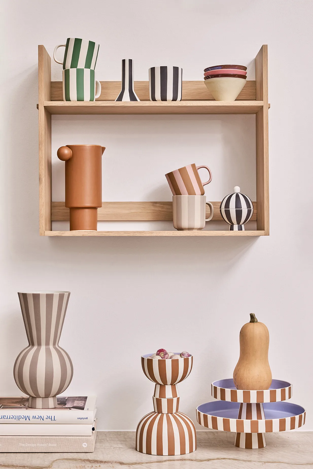 Toppu mug, Offwhite-green OYOY