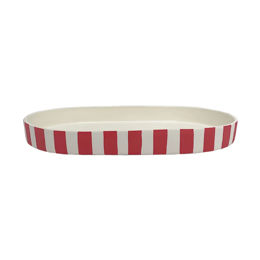 Toppu Oval Decoration Tray, Cherry Red OYOY