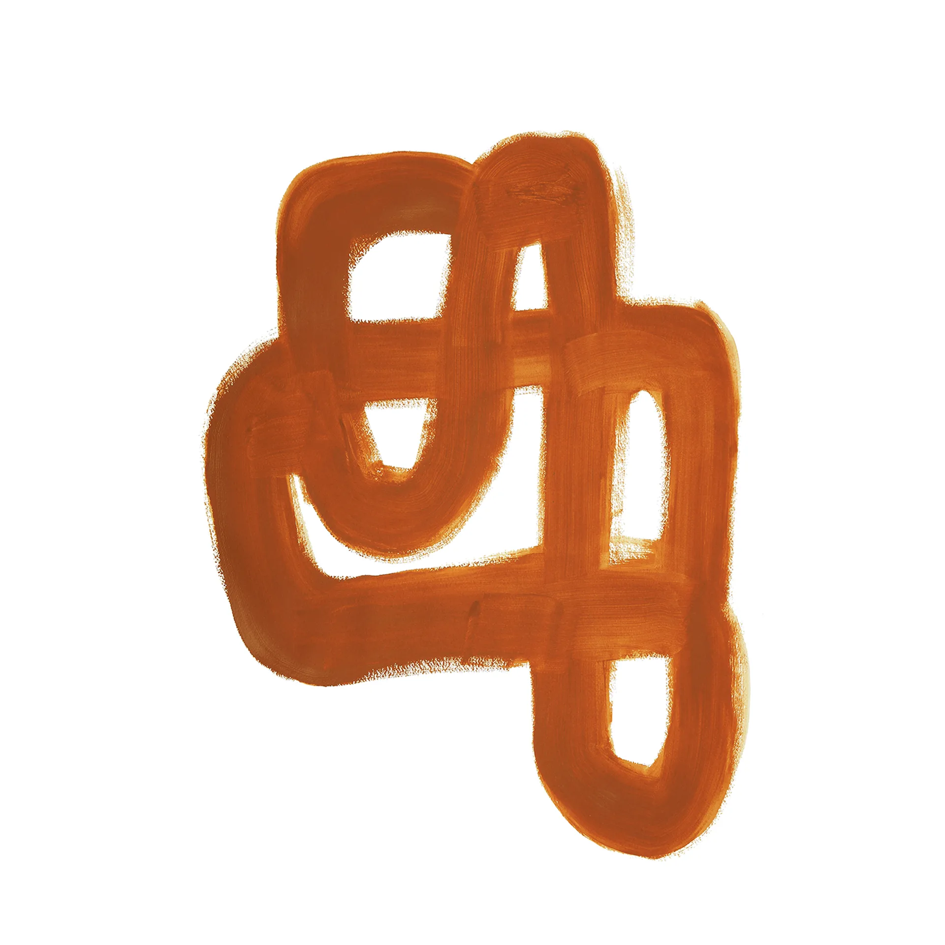 Orange Brush poster , 30x40 cm Paper Collective