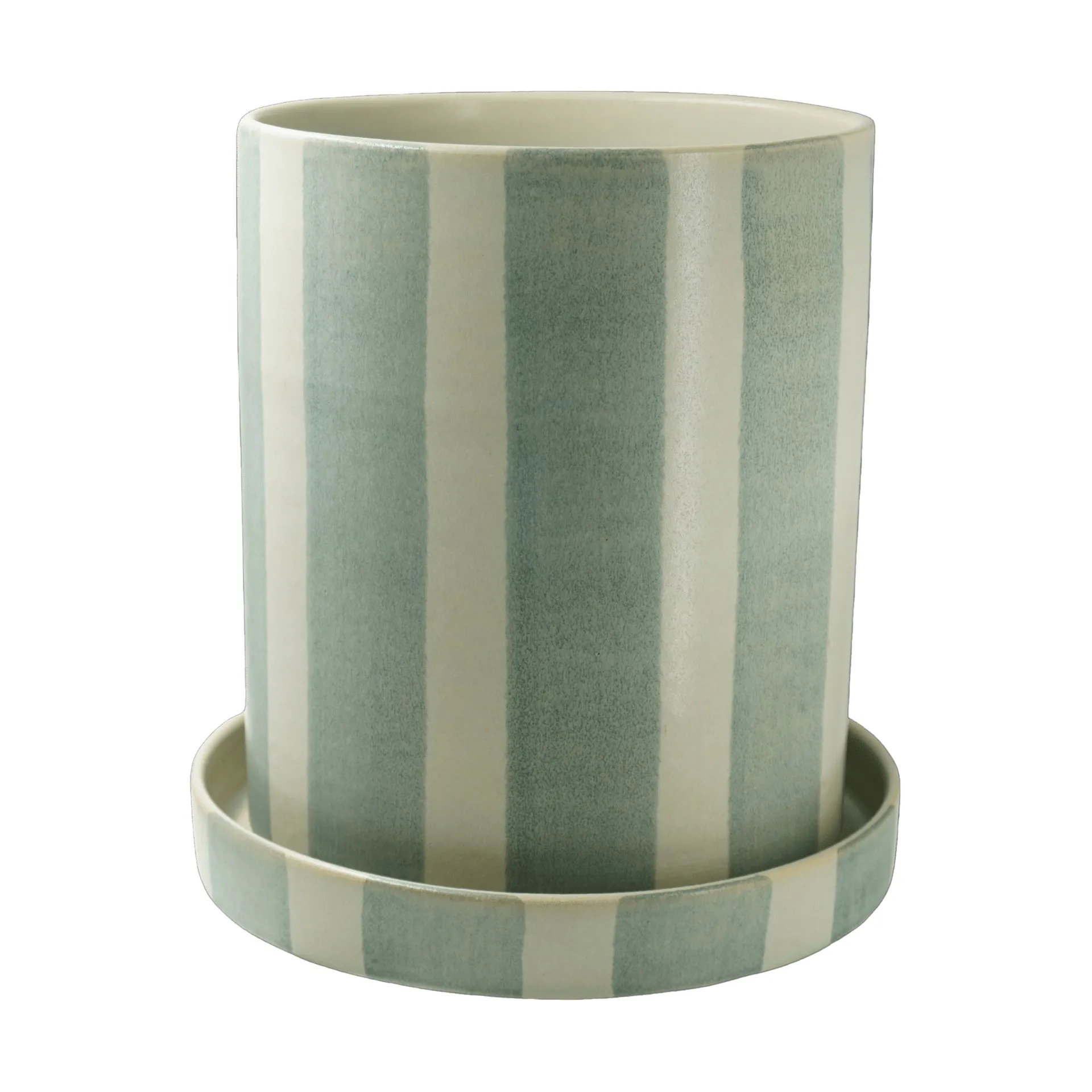 Rand flower pot medium Ø18 cm, Lava-green Paradisverkstaden