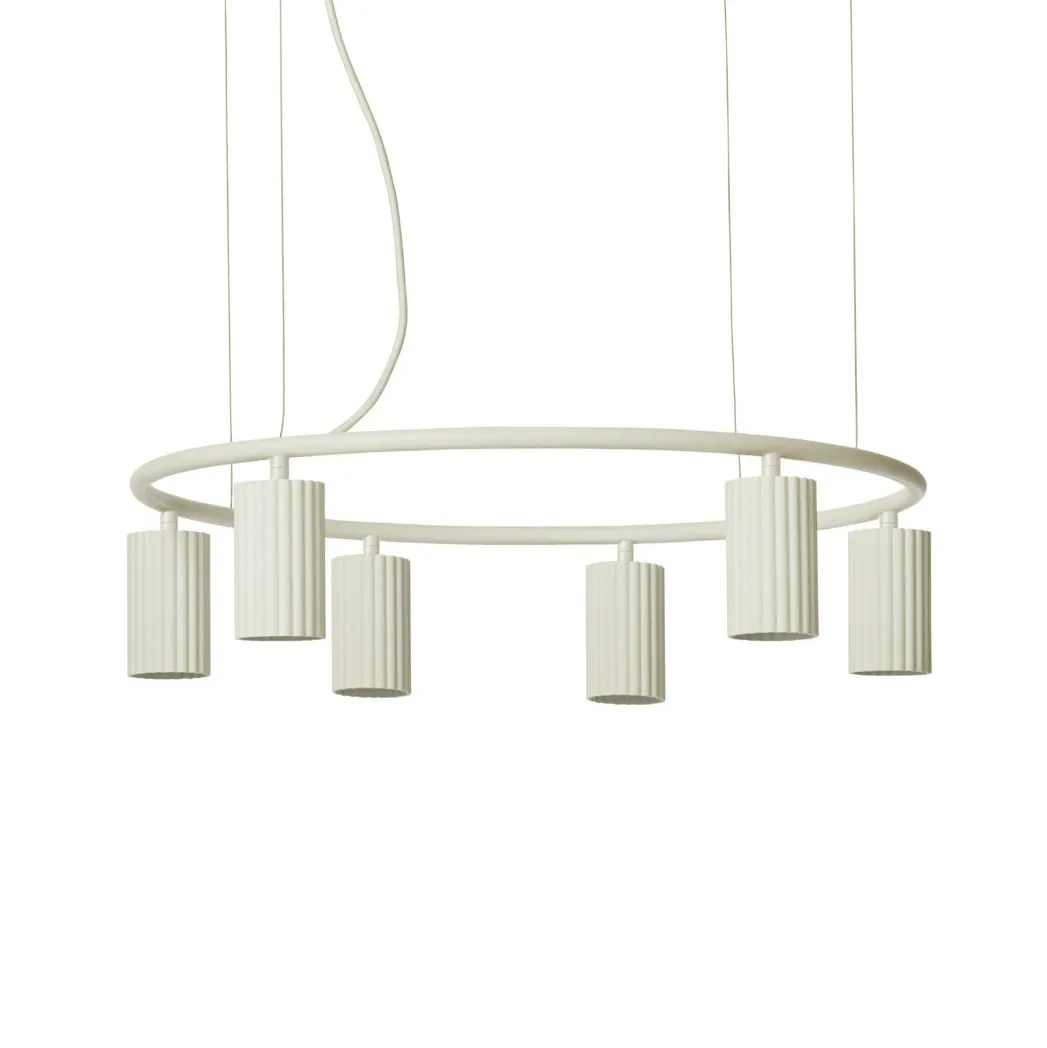 Donna Circle 60 ceiling lamp, linen Pholc