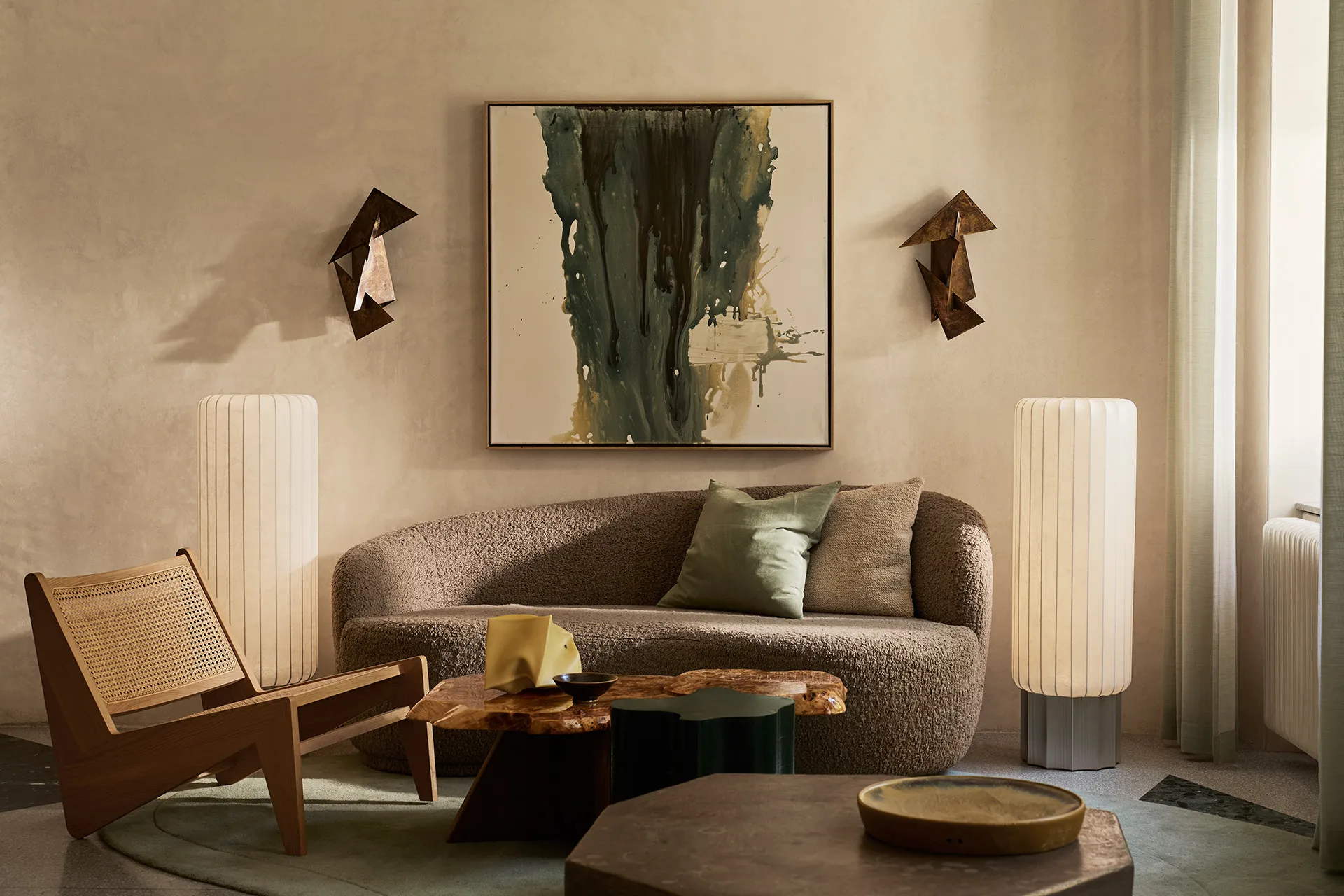 One Meter table lamp, White Pholc