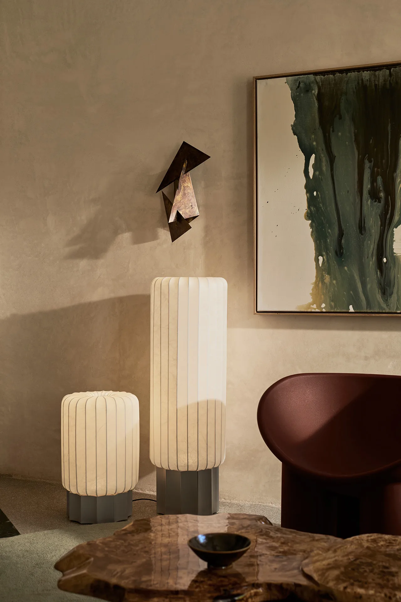 One Meter table lamp, White Pholc