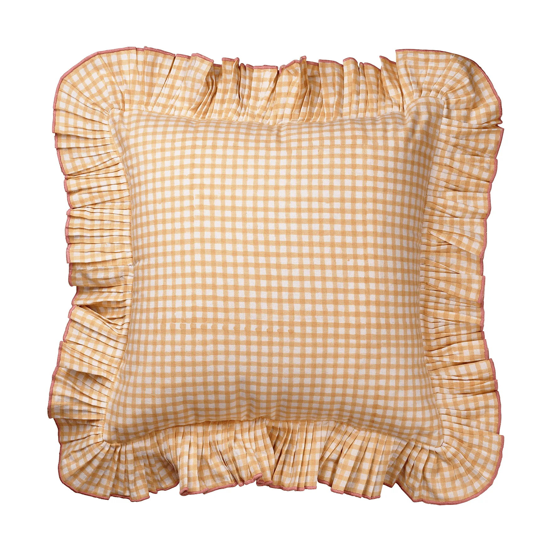 Vichy cushion, Light Yellow, 40x40 cm Pick a Poppy