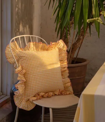 Vichy cushion - Light Yellow, 40x40 cm - Pick a Poppy