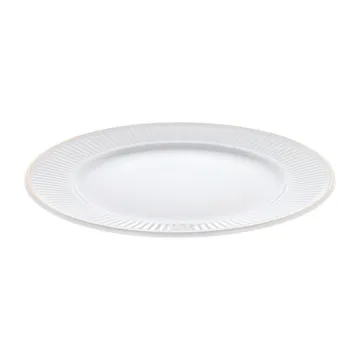 Plissé plate with gold edge Ø28 cm - White - Pillivuyt