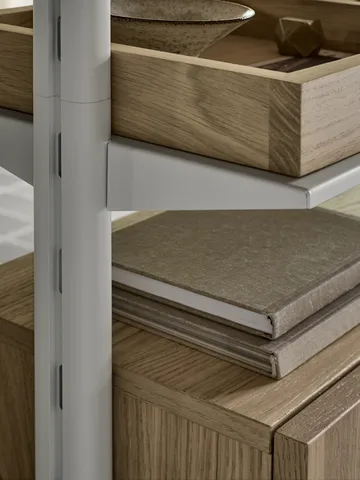 Pira G2 shelving system F C A White/Oak 256–264 cm - Pira