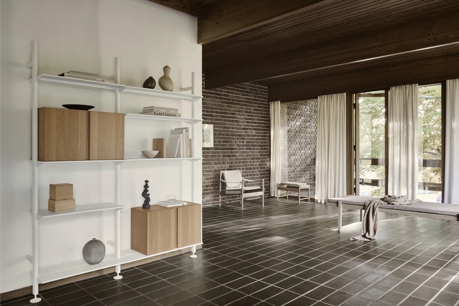 Pira G2 shelving system W A White/Oak,  Pira