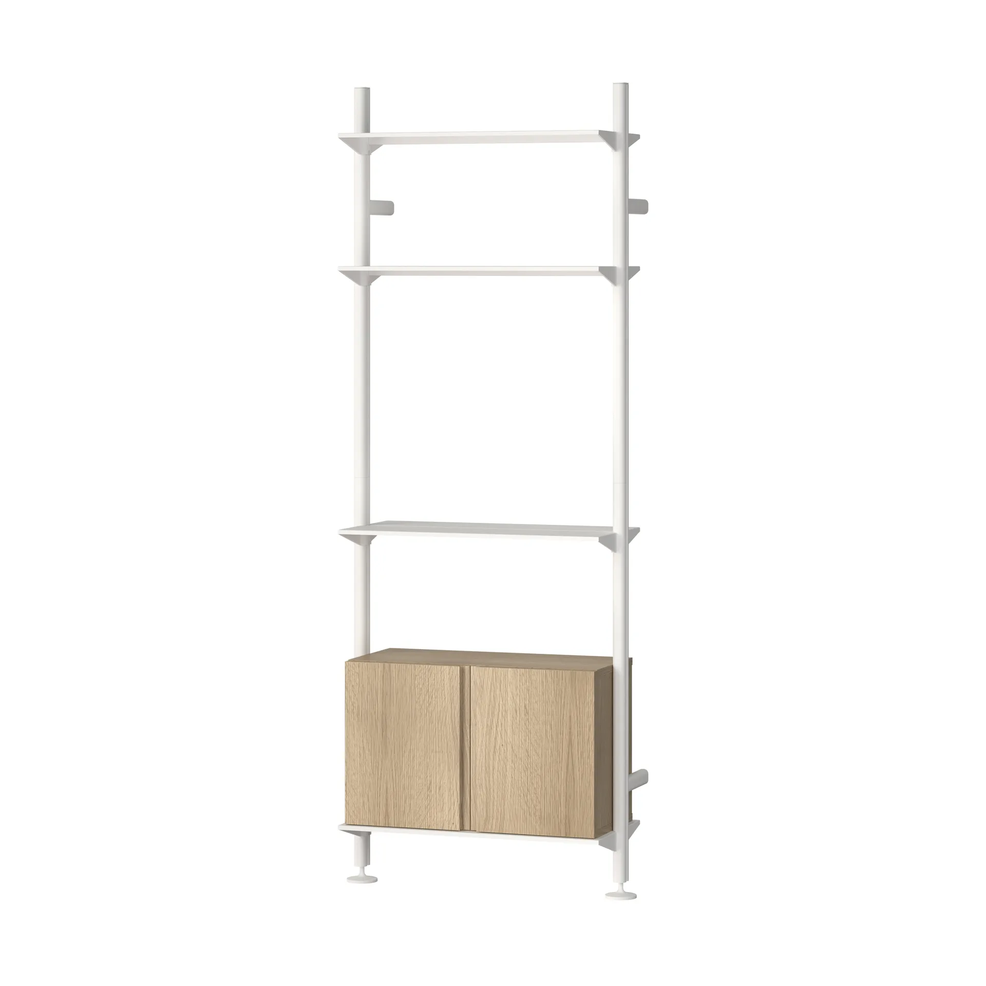 Pira G2 shelving system W B White/Oak,  Pira