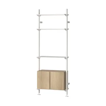 Pira G2 shelving system W B White/Oak - Pira