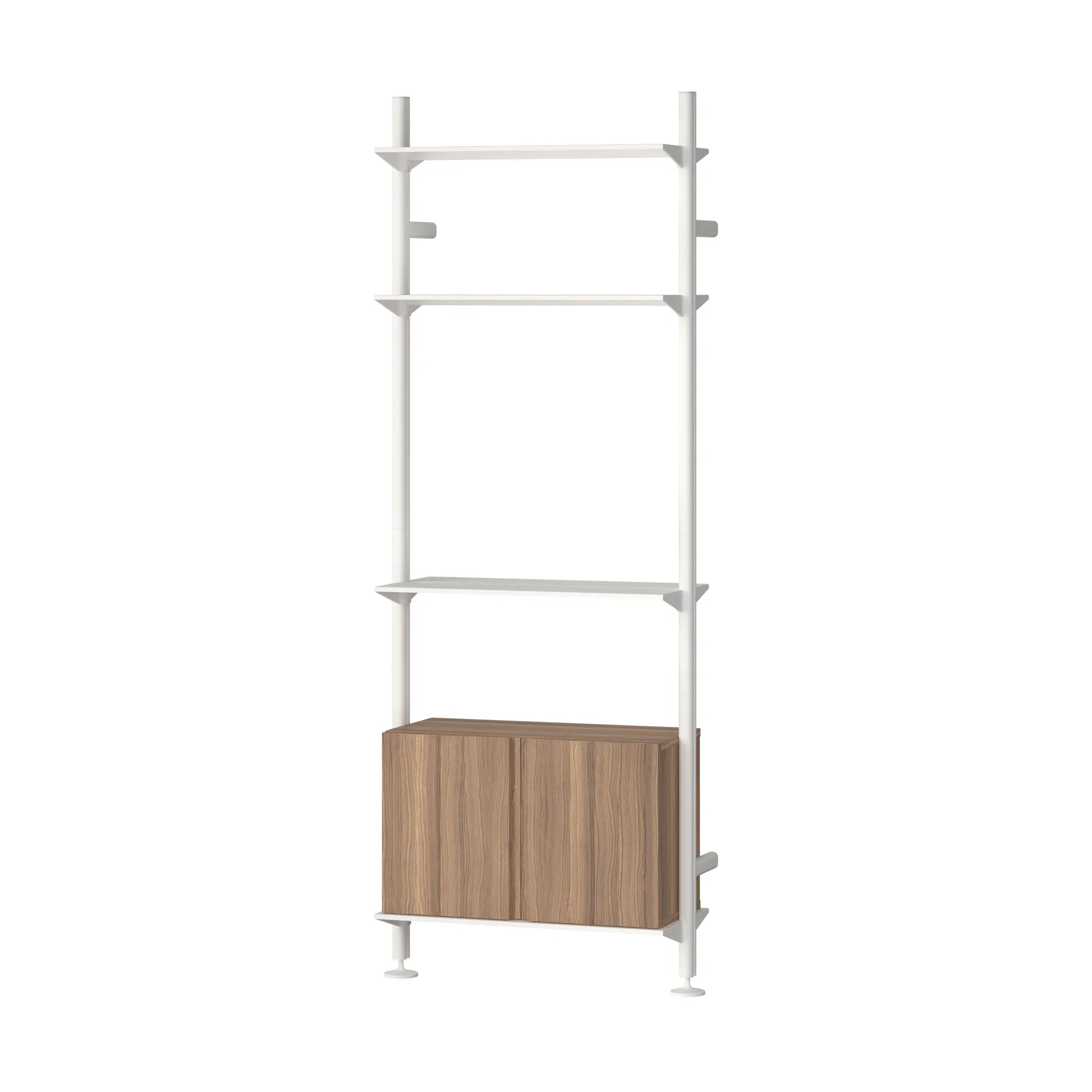 Pira G2 shelving system W B White/Walnut,  Pira