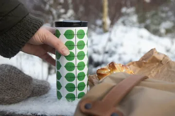 Berså thermal mug 0.35l - White-green - Pluto Design