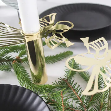 Candle holder flying angel - gold - Pluto Design