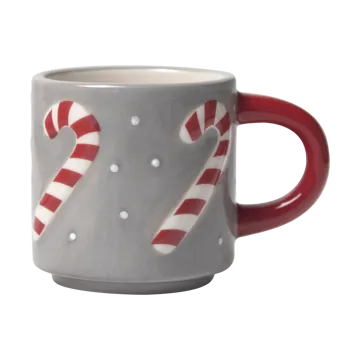 Candy cane cup - Grey-white-red - Pluto Design