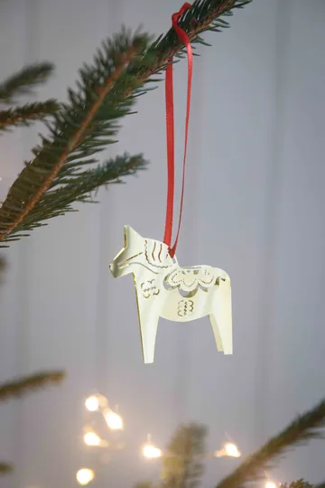 Christmas horse 3D hanging ornament - Gold - Pluto Design
