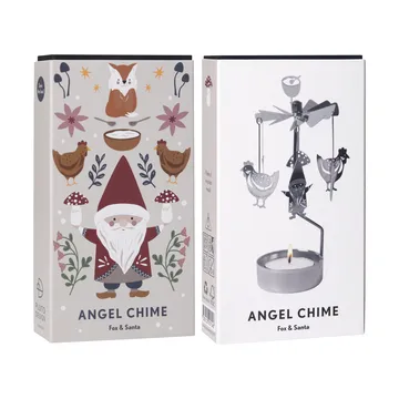 Fox & Santa angel chime - Silver - Pluto Design