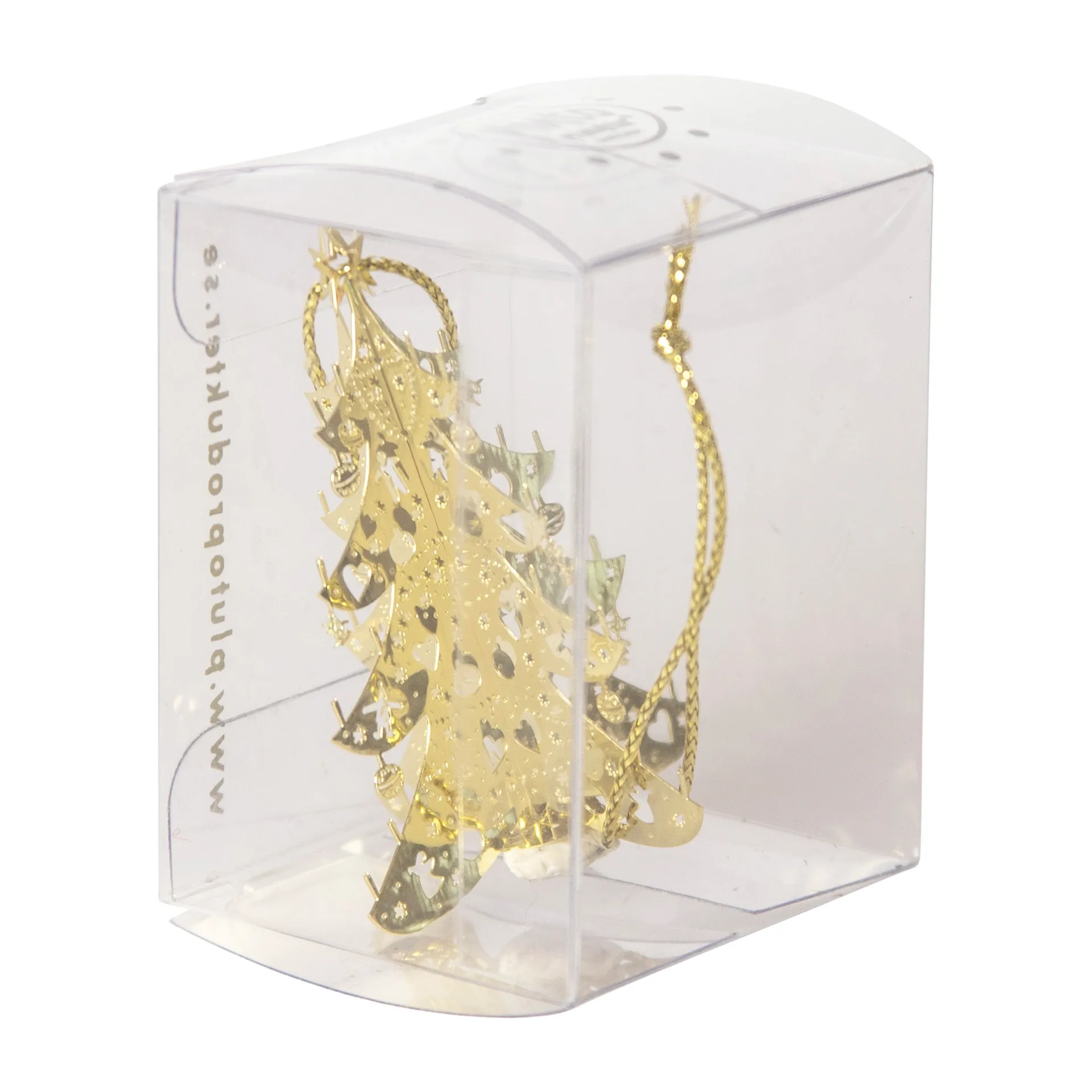 Hanging Christmas decoration 3D tree, Gold Pluto Design