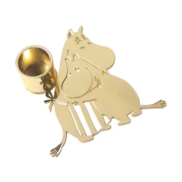 Moomin love candle holder - Gold - Pluto Design