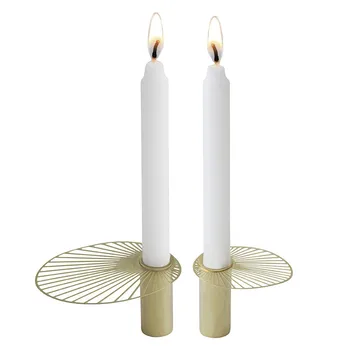 Sun candle small 2-pack - Gold - Pluto Design