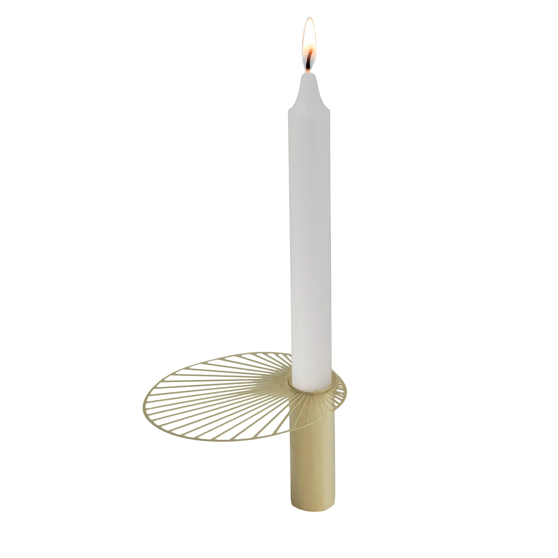 Sun candlestick large 9 cm, gold Pluto Design