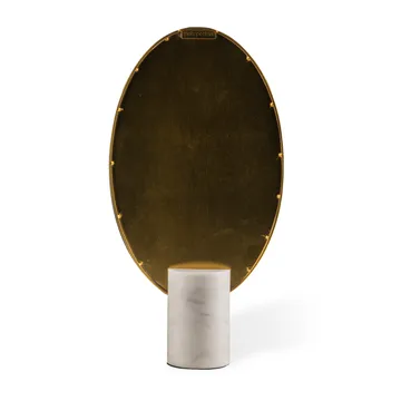 Oval Marble table mirror - White - POLSPOTTEN