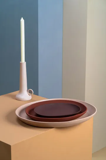 Spartan candle holder S 22 cm - Beige - POLSPOTTEN