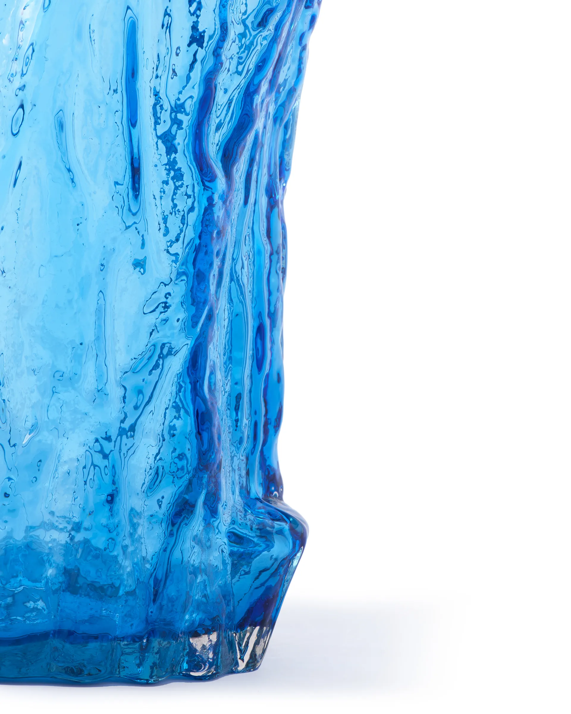 Tree log vase M 44 cm, Blue POLSPOTTEN