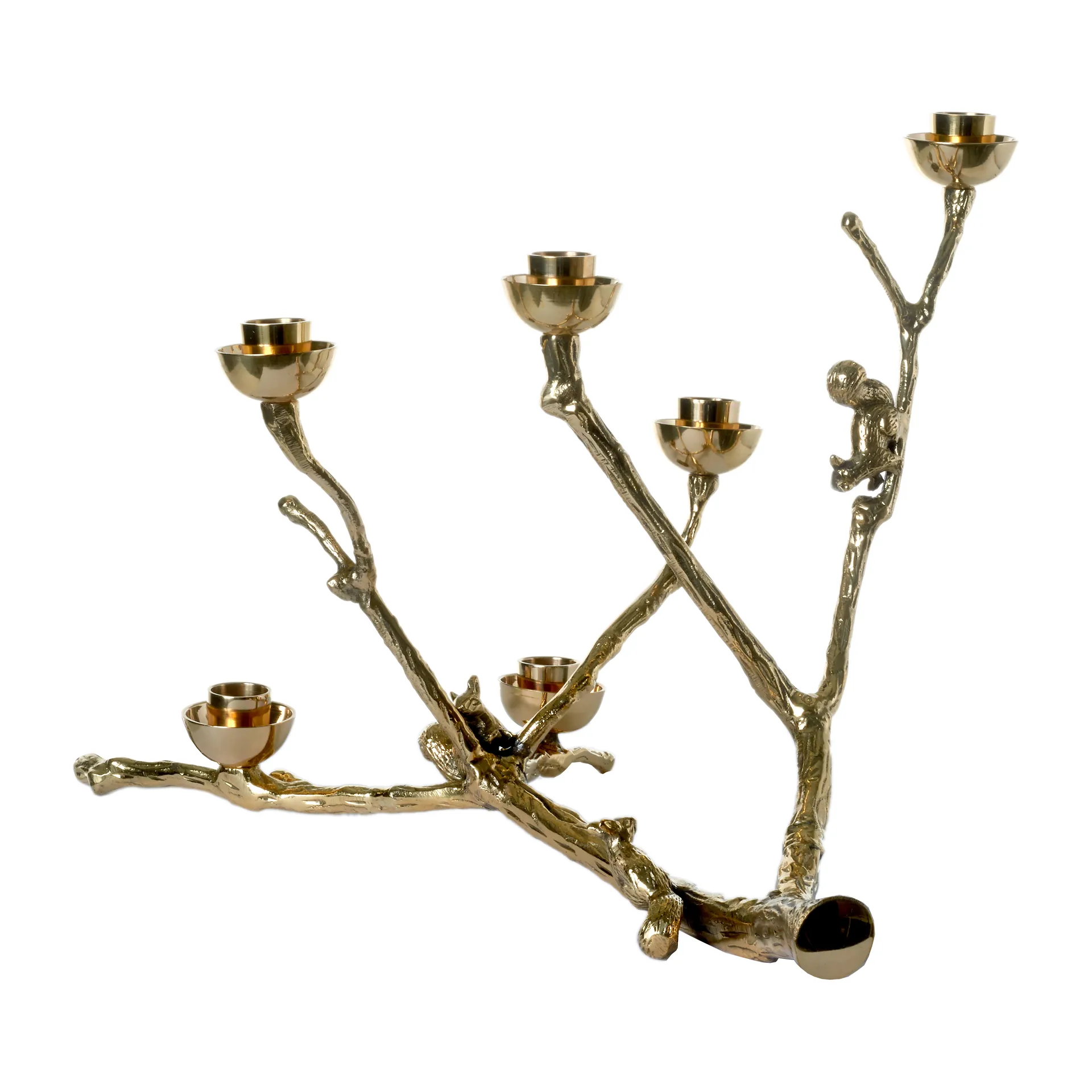 Twiggy squirrel candlestick 30 cm, Gold POLSPOTTEN