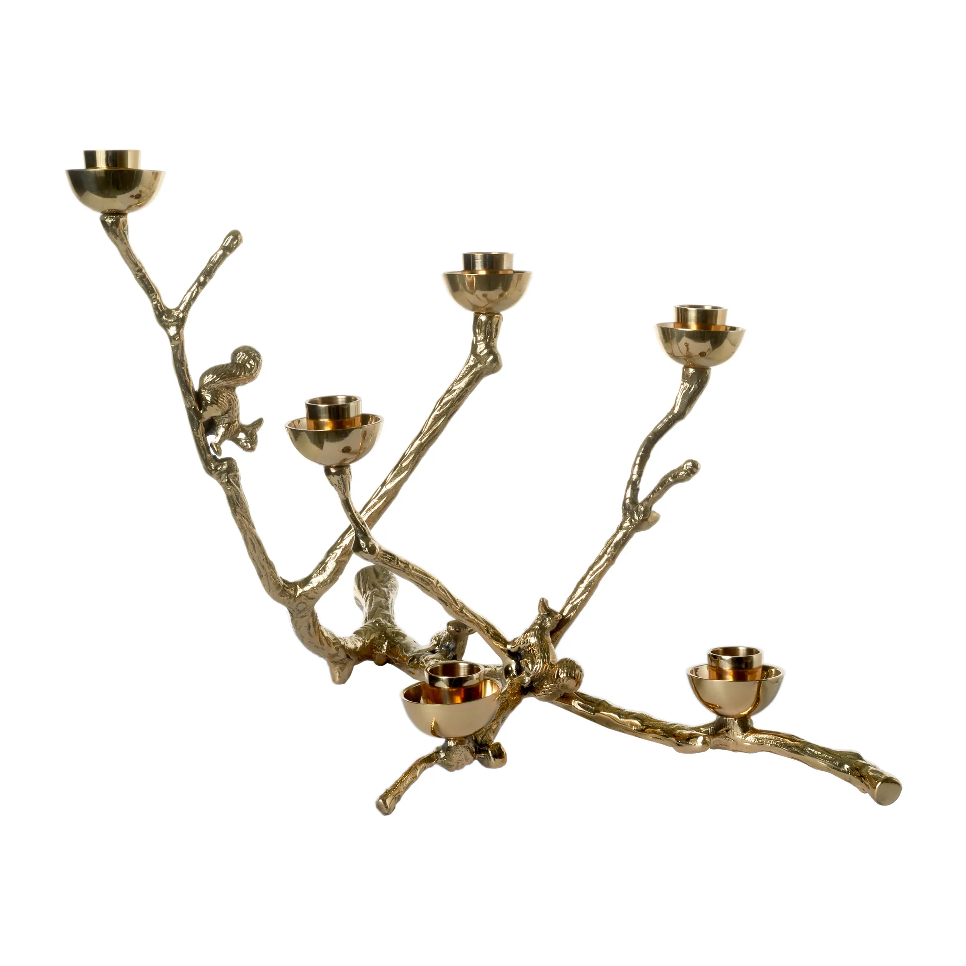 Twiggy squirrel candlestick 30 cm, Gold POLSPOTTEN