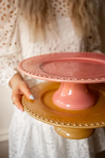 Daisy cake plate Ø 35 cm - sienna - PotteryJo