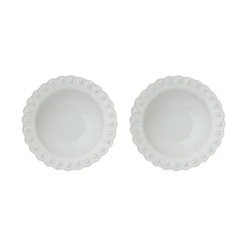 Tulipa deep plate Ø23 cm 2-pack - White - PotteryJo