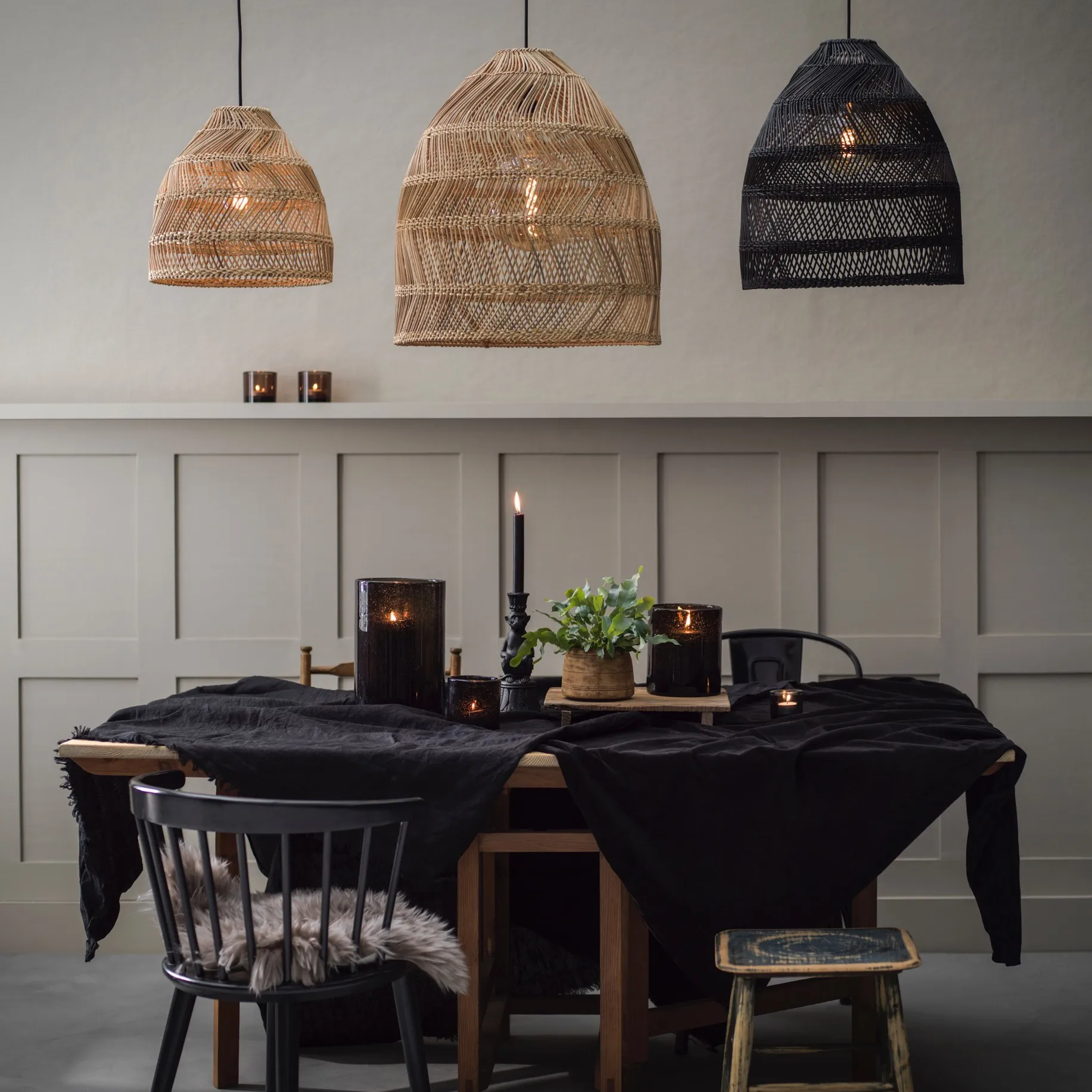 Maja ceiling lamp Ø45.5 cm, nature PR Home