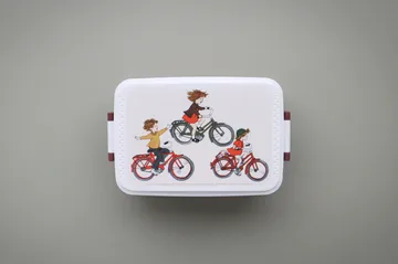 Lotta på Bråkmakargatan lunch box 8x18.5 cm - Brown-white - Rätt Start