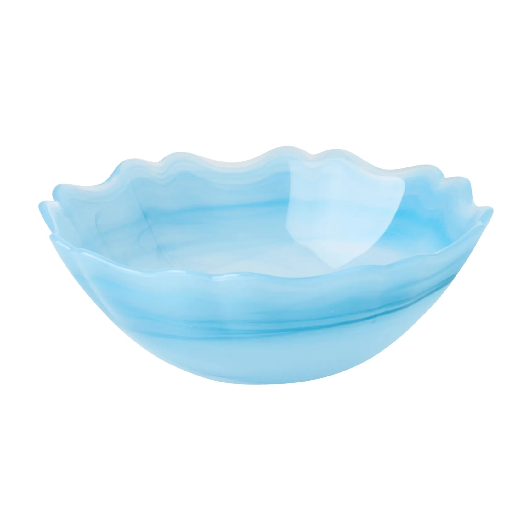 Alabaster glass bowl 50 cl, Sky blue RICE