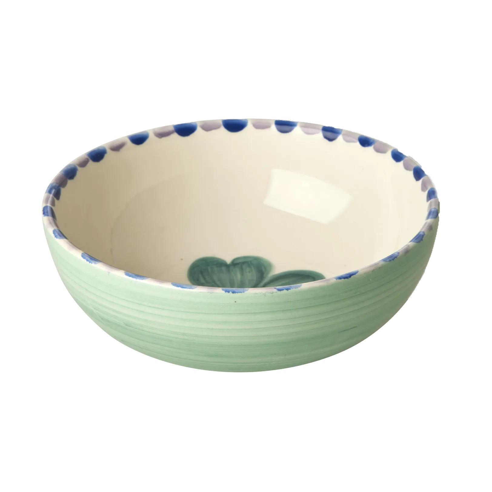 Rice ceramic bowl 35 cl, Good Luck Clover-Soft green RICE