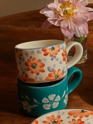 Rice ceramic cup 20 cl - Orange - RICE