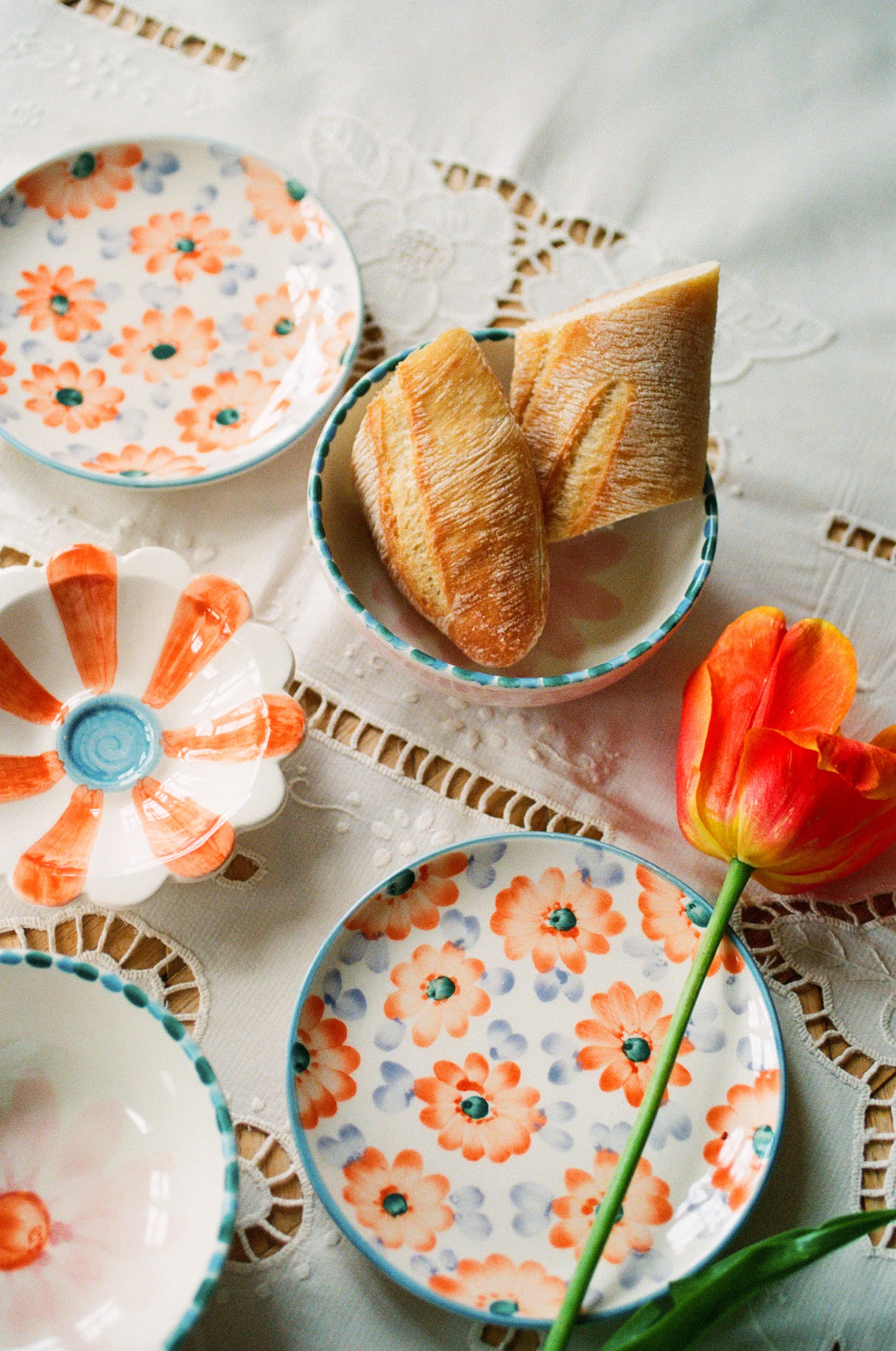 Rice ceramic plate Ø15 cm, Orange RICE