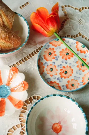Rice ceramic plate Ø15 cm - Orange - RICE