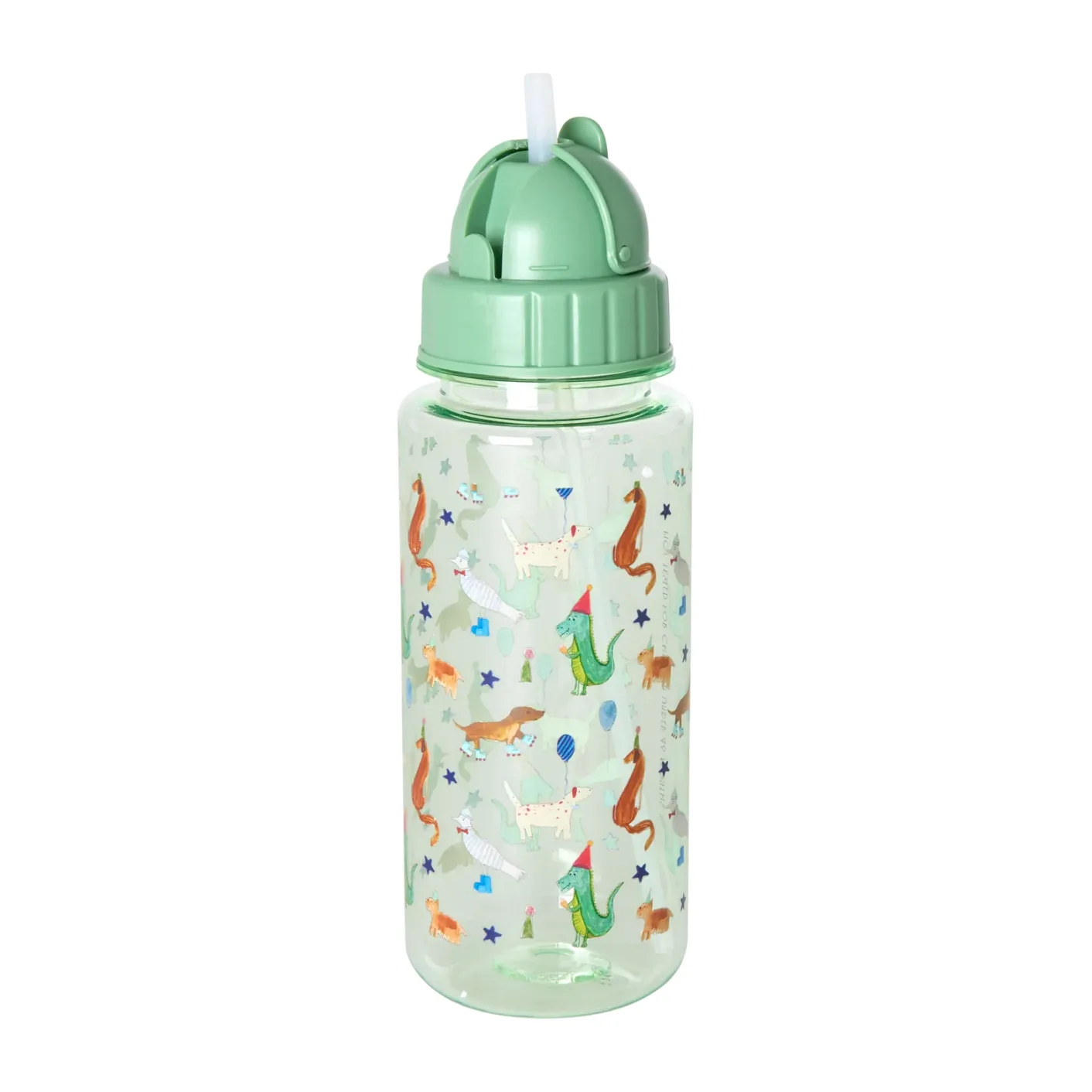Rice children's water bottle 50 cl, Animal print-green RICE