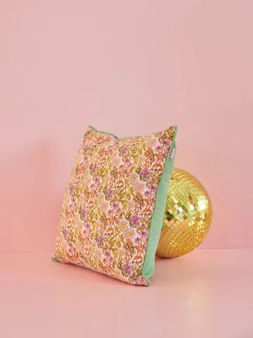 Rice cushion flowers 40x40 cm - Multi-green - RICE