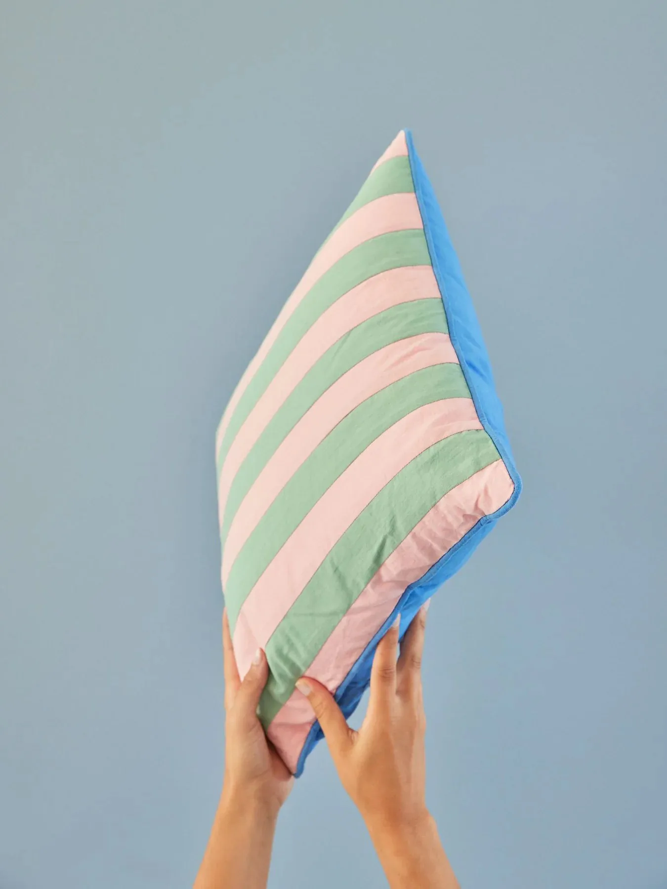 Rice cushion striped 40x40 cm, Pink-green RICE