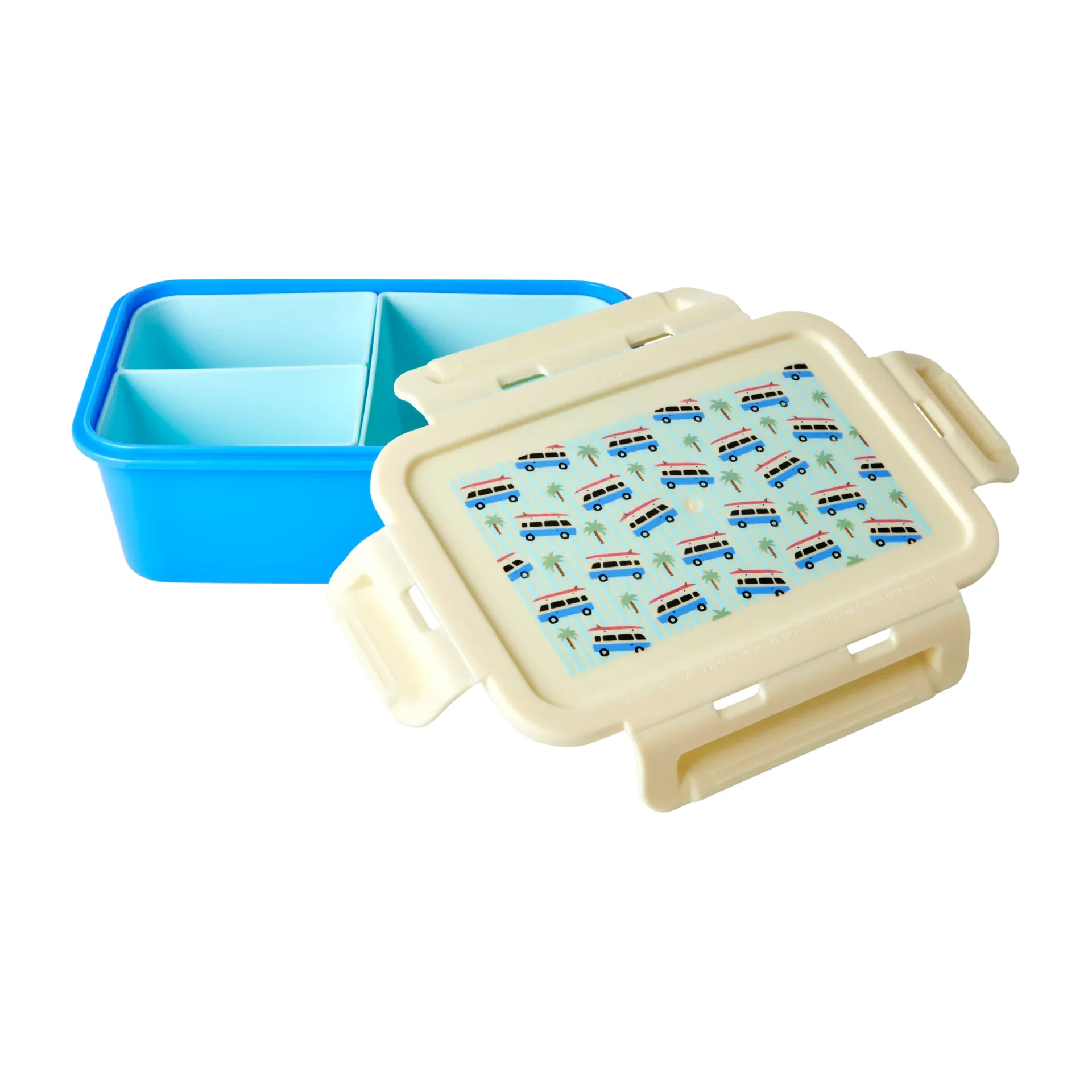 Rice lunch box with 3 compartments, Cars-blue RICE