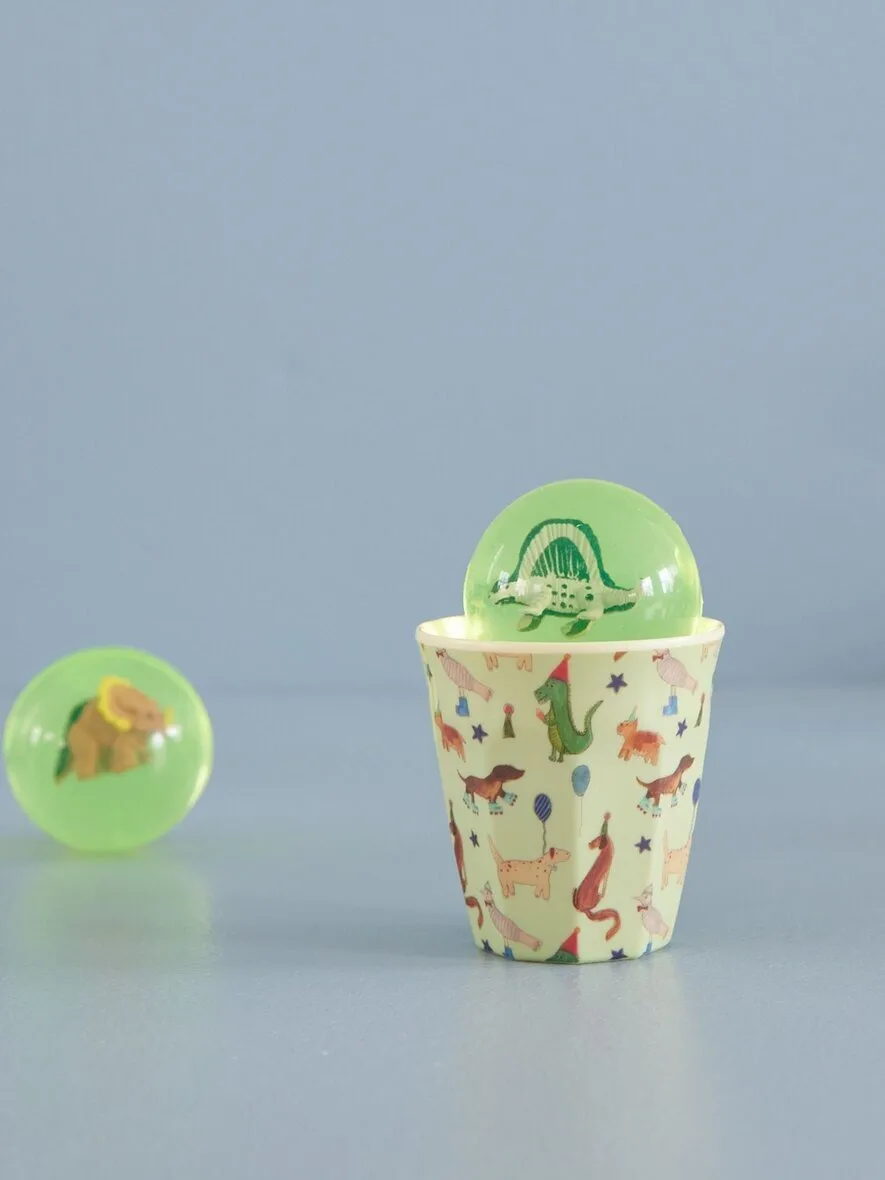 Rice melamin cup small 20 cl, Animal print-green RICE